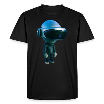 VR Alien - Men's Premium Organic T-Shirt - black - Front - Nico (187cm)