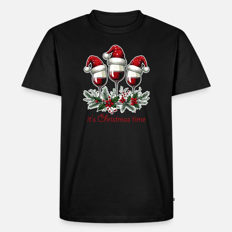 Weingläser - Männer Premium Bio T-Shirt - Schwarz
