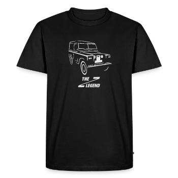 Serie 2a Geländewagen Oldtimer Landy - LR - Männer Premium Bio T-Shirt - Schwarz - Vorne - Nico (187cm)
