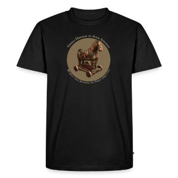 Beware of Greeks bearing gifts - Men's Premium Organic T-Shirt - black - Front - Nico (187cm)