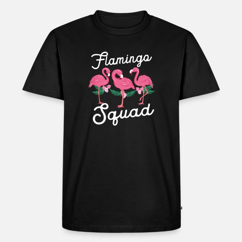 Flamingo Squad - Männer Premium Bio T-Shirt - Schwarz