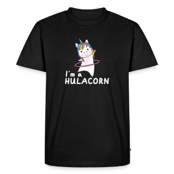 dans un hulacorn drôle faire des sports hur - T-shirt Premium bio Homme - noir - Devant - Nico (187cm)
