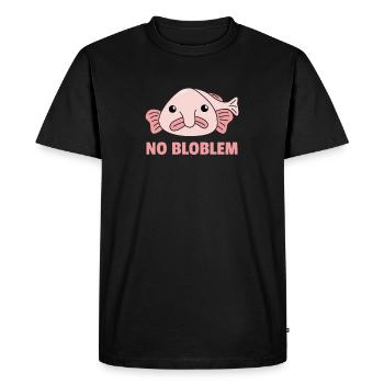 Blobfish No Bloblem drôle Blobfish - T-shirt Premium bio Homme - noir - Devant - Nico (187cm)