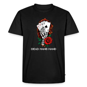 Dead Mans Hand - Men's Premium Organic T-Shirt - black - Front - Nico (187cm)