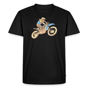 Motocross - Men's Premium Organic T-Shirt - black - Front - Nico (187cm)