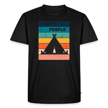 Camper - T-shirt Premium bio Homme - noir - Devant - Nico (187cm)