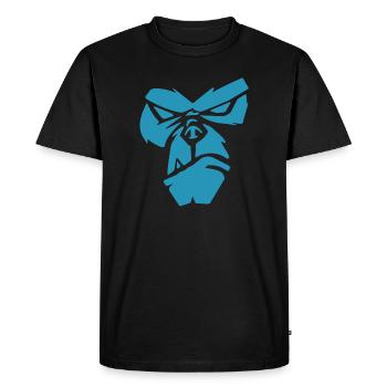 Poker Face | Gorille, Singe, Animaux, Bien-être animal - T-shirt Premium bio Homme - noir - Devant - Nico (187cm)