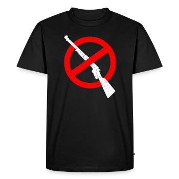 Anti Weapons ANTI War Anti War Hunting Weapon - Men's Premium Organic T-Shirt - black - Front - Nico (187cm)