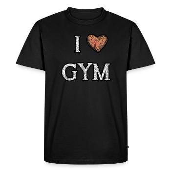 Gym - T-shirt Premium bio Homme - noir - Devant - Nico (187cm)