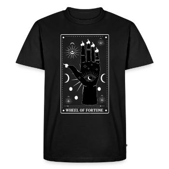 Gothique - Roue de la Fortune - Conception de cartes de tarot - T-shirt Premium bio Homme - noir - Devant - Nico (187cm)