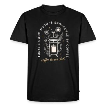 Coffee lovers club funny quotes - Men's Premium Organic T-Shirt - black - Front - Nico (187cm)