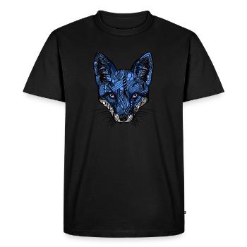 blue fox - Men's Premium Organic T-Shirt - black - Front - Nico (187cm)