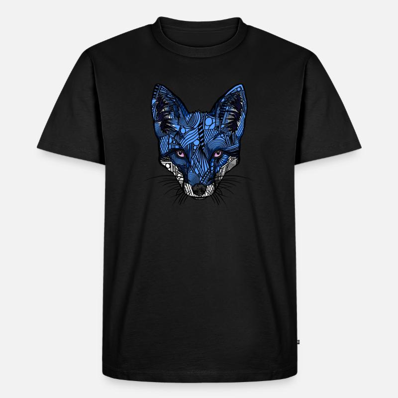 Blaufuchs - Männer Premium Bio T-Shirt - Schwarz