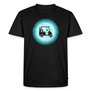 Golfeur Golfspieler Retro Golf Cart Golfen - T-shirt Premium bio Homme - noir - Devant - Nico (187cm)