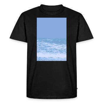 sea - Men's Premium Organic T-Shirt - black - Front - Nico (187cm)