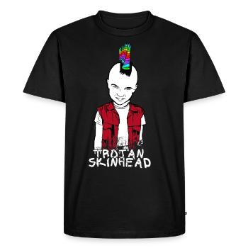 Punk Skinhead Rebellion Oi Gift Idea Anarchist - Men's Premium Organic T-Shirt - black - Front - Nico (187cm)