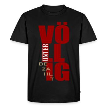 Paiement de salaire complètement sous-payé - T-shirt Premium bio Homme - noir - Devant - Nico (187cm)