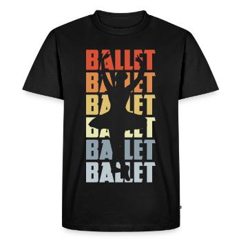 Vintage Ballet - Men's Premium Organic T-Shirt - black - Front - Nico (187cm)