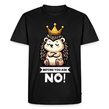 Before You Ask Hedgehog Hedgehog Lover Hedgehog Stinger - Men's Premium Organic T-Shirt - black - Front - Nico (187cm)