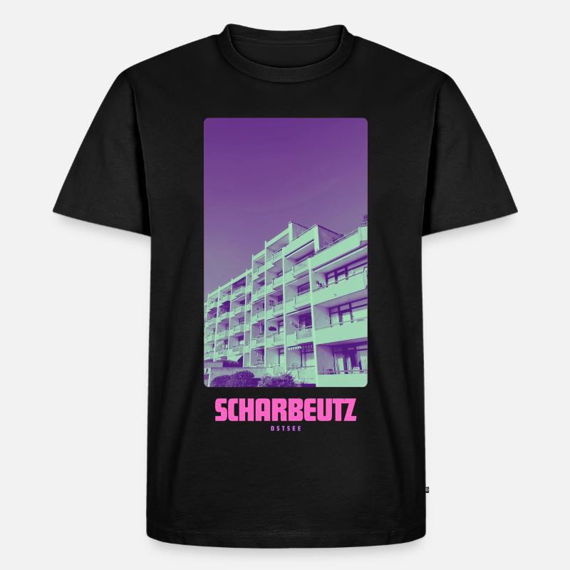 Scharbeutz Ostsee - Männer Premium Bio T-Shirt - Schwarz