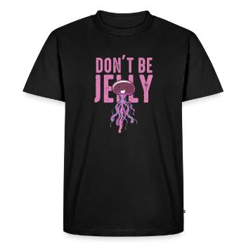 Méduse, animal marin, mer - T-shirt Premium bio Homme - noir - Devant - Nico (187cm)