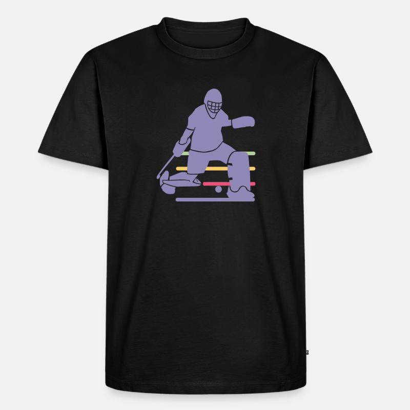 Goalie - Männer Premium Bio T-Shirt - Schwarz