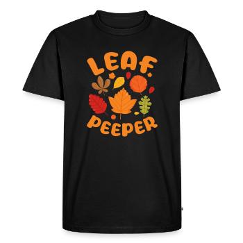 Leaf Peeper Fall Leaves Collector Leaf Peeping - Men's Premium Organic T-Shirt - black - Front - Nico (187cm)
