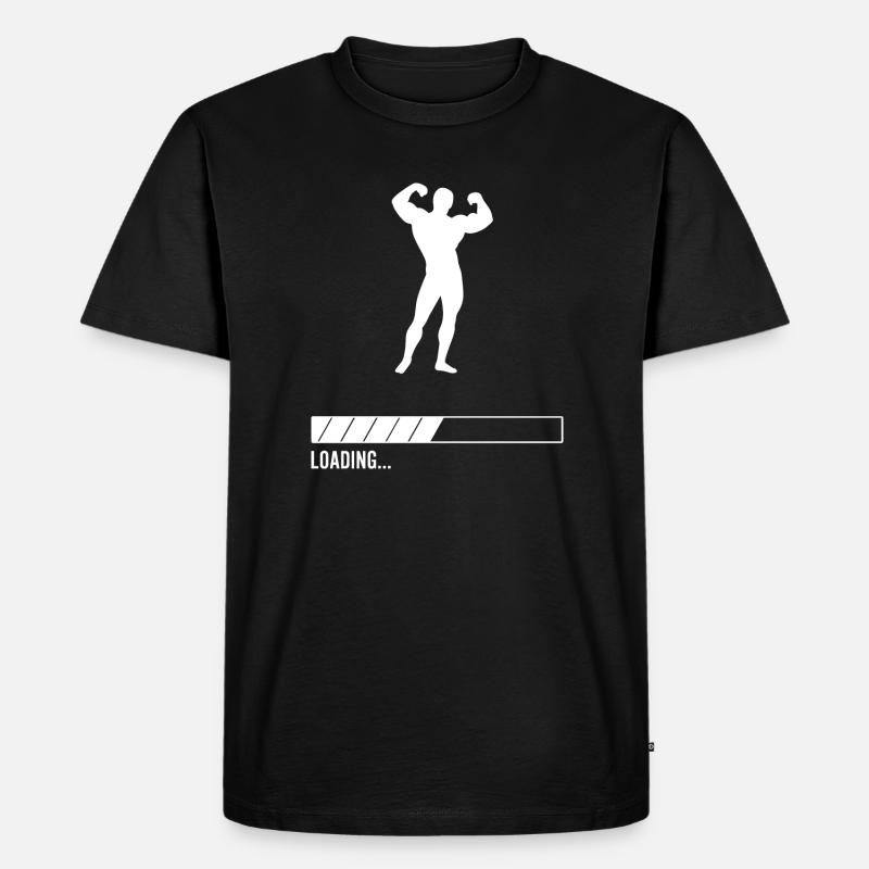 Bodybuilder Loading... - Männer Premium Bio T-Shirt - Schwarz