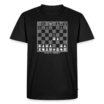 King's gambit chess opening board chess player - Men's Premium Organic T-Shirt - black - Front - Nico (187cm)
