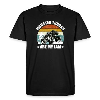 Monster trucks are my jam - Men's Premium Organic T-Shirt - black - Front - Nico (187cm)