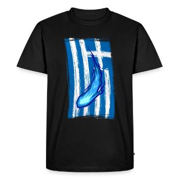 Greece Magic Drapeau Grec - T-shirt Premium bio Homme - noir - Devant - Nico (187cm)