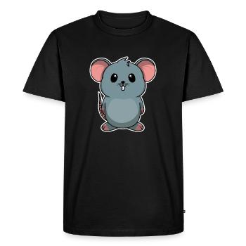 Cute animal baby mouse mouse rat - Men's Premium Organic T-Shirt - black - Front - Nico (187cm)