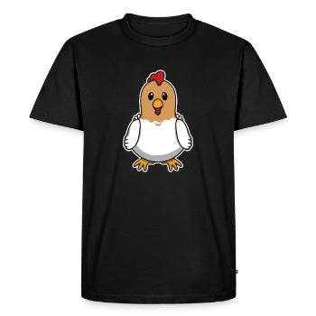 Animaux doux poulet poule poule - T-shirt Premium bio Homme - noir - Devant - Nico (187cm)