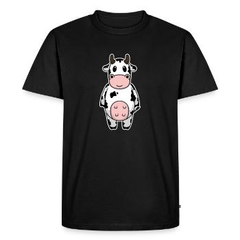 Vaches vache bébé animal mignon - T-shirt Premium bio Homme - noir - Devant - Nico (187cm)