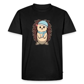 Hérisson bébé animal mignon - T-shirt Premium bio Homme - noir - Devant - Nico (187cm)