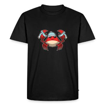 Crabe écrevisse mignon bébé animal cancer - T-shirt Premium bio Homme - noir - Devant - Nico (187cm)