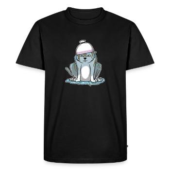 Ramen drôle de soupe de nouilles au chat - T-shirt Premium bio Homme - noir - Devant - Nico (187cm)