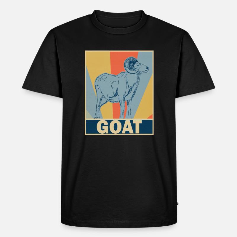 Ziege - Männer Premium Bio T-Shirt - Schwarz