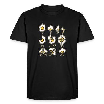 Oeuf au plat oeufs oeuf fractions mathématiques professeur - T-shirt Premium bio Homme - noir - Devant - Nico (187cm)