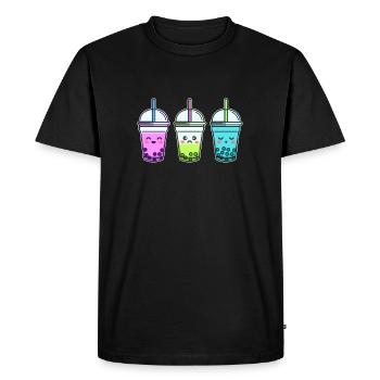 Bubbletea Bubble Tea Softdrink Sommer - Männer Premium Bio T-Shirt - Schwarz - Vorne - Nico (187cm)