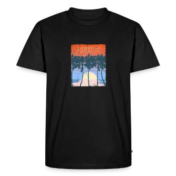 Retro Phuket Thailand Beach Vacation Souvenir - Men's Premium Organic T-Shirt - black - Front - Nico (187cm)