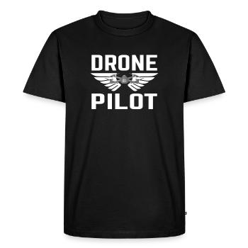 Drone drone pilot, drone quadcopter gift - Men's Premium Organic T-Shirt - black - Front - Nico (187cm)