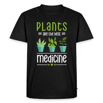 Herbe médicinale Maladie du médecin en bonne santé - T-shirt Premium bio Homme - noir - Devant - Nico (187cm)