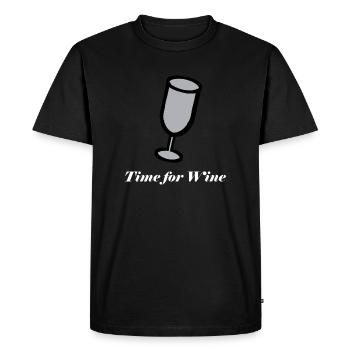 Wine Wine Time Gift Gift Idea Wine Drinker - T-shirt Premium bio Homme - noir - Devant - Nico (187cm)