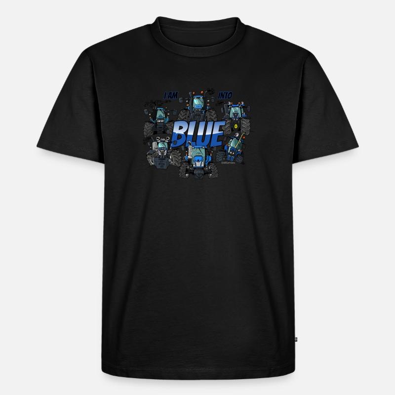 ich bin in blau - Männer Premium Bio T-Shirt - Schwarz