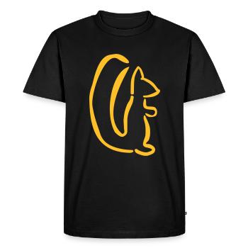 Écureuil - T-shirt Premium bio Homme - noir - Devant - Nico (187cm)