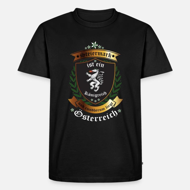 Steiermark - Männer Premium Bio T-Shirt - Schwarz