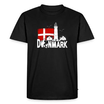 Denmark Hirtshals Lighthouse Holidays - Men's Premium Organic T-Shirt - black - Front - Nico (187cm)