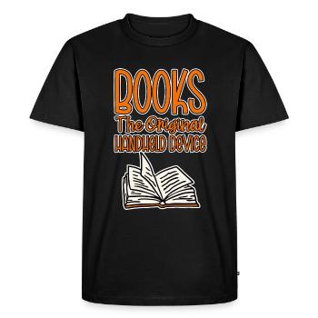 Livres L’appareil portatif original 4 - T-shirt Premium bio Homme - noir - Devant - Nico (187cm)