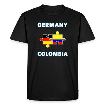 Puzzle Allemand Colombien - T-shirt Premium bio Homme - noir - Devant - Nico (187cm)